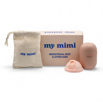 my mimi GO menstrual disc and cup steriliser
